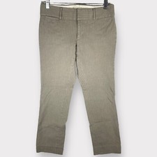 Banana Republic Pants Women's Petite 2P Taupe Striped The Sloan Fit Stretch