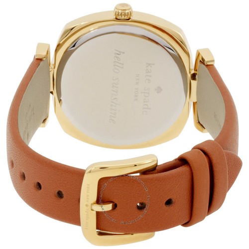 kate spade new york womens barrow luggage leather strap watch