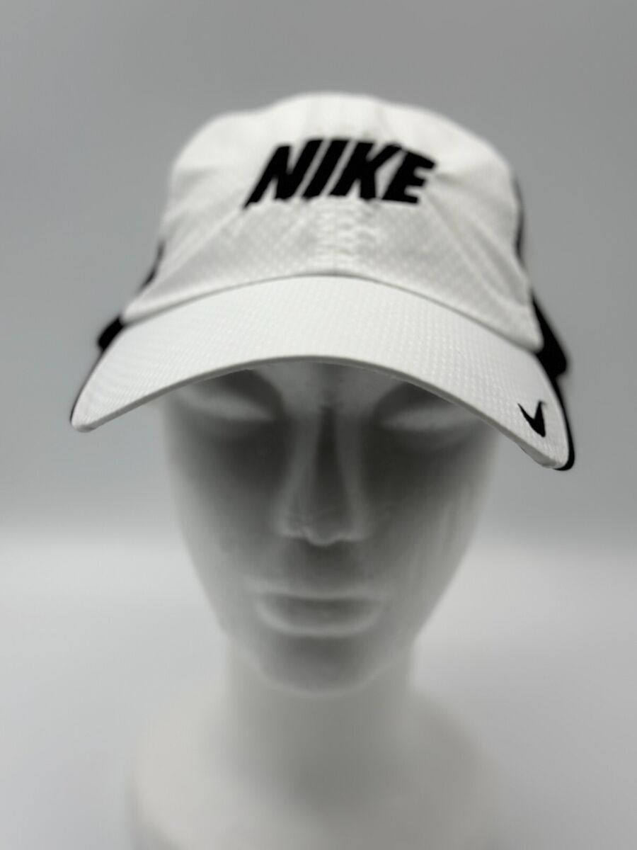 Nike Hat Adult M/L Club Unstructured Spellout White Black Nike Hat Adult M/L Club Unstructured Spellout White Black