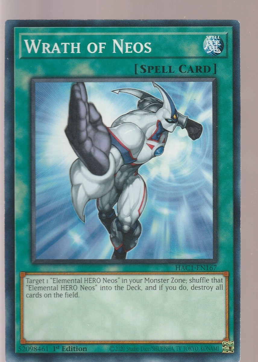 A1130 YUGIOH SPELL CARD WRATH OF NEOS HAC1-EN167