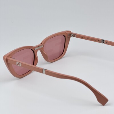 Fendi Women Sunglasses Pink Mirror Pattern Cat Eye FE40089I 