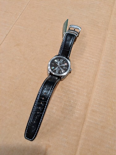 Citizen Eco-Drive Men's Watch Sapphire Crystal Titanium Case Black Leather Strap - Picture 16 of 17