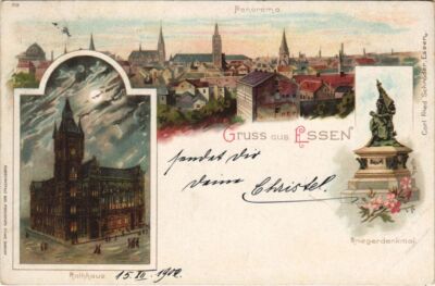 CPA AK GRUSS AUS ESSEN LITHO GERMANY (989973)