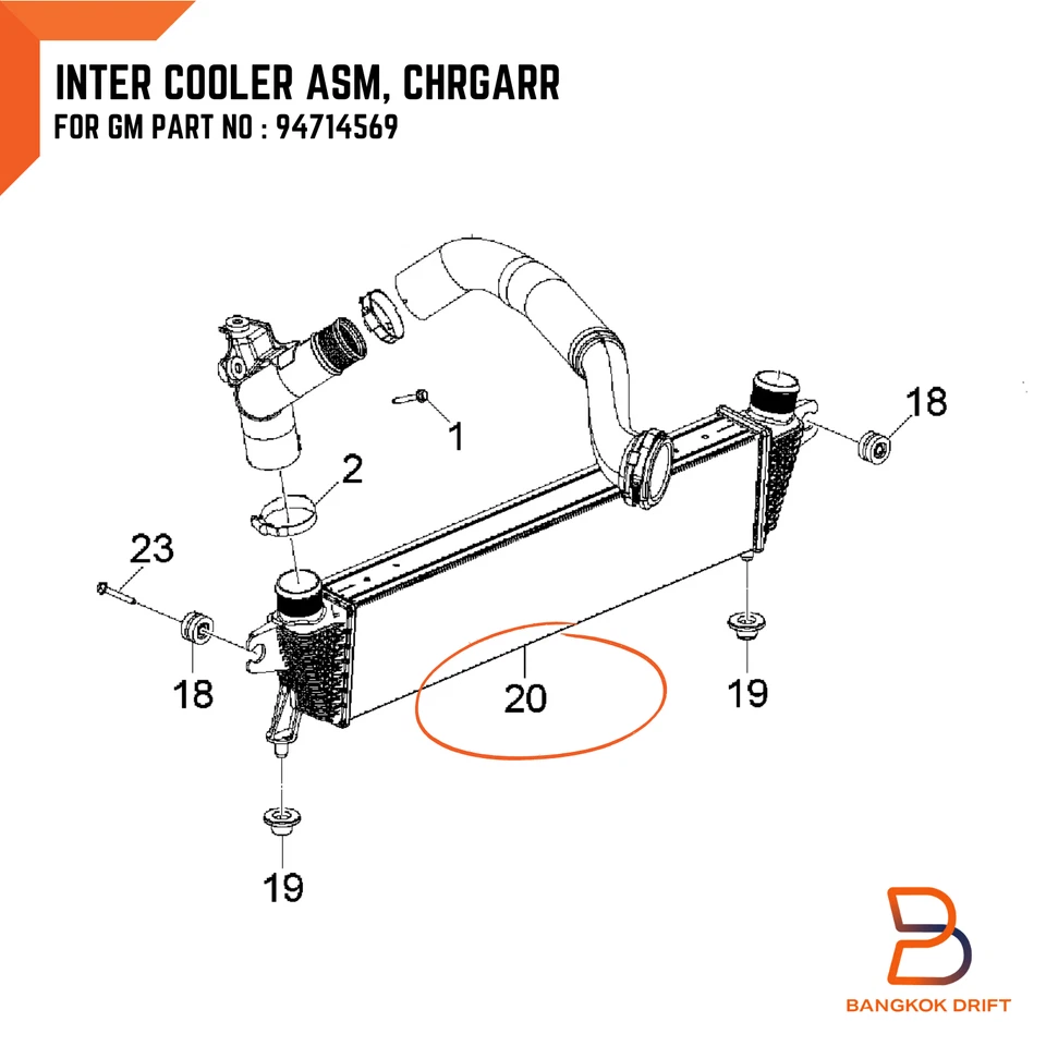 TURBOCOMPRESOR INTERCOOLER PARA CHEVROLET COLORADO TRAILBLAZER RG S10 94714569 Foto 2 de 4