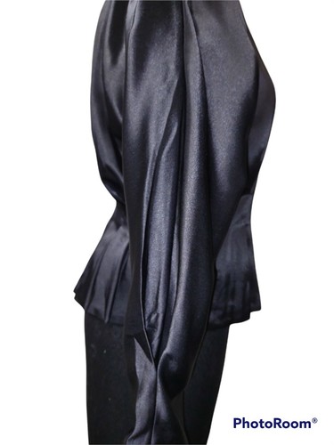 Neu ohne Etikett Equipment Femme Pruitte Größe Small schwarz Langarm Schößchen geknöpft Bluse  - Bild 5 von 8