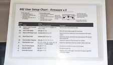 SOUND DEVICES MODEL 442  user setup chart 