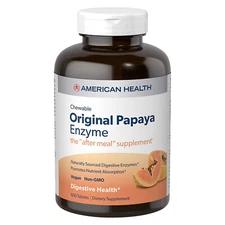 American Health Original Papaya Enzyme Chewable 600 Tablets