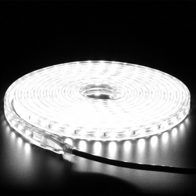 5050 LED Strip Light Flexible Tape Lighting Rope Home Outdoor With US Plug 110V
