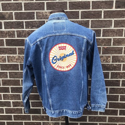 Vintage Levi s Blue Denim Jean Jacket 70507-4890 Back Embroidery Since 1850 XL