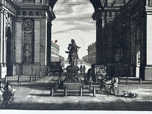 JUEGO DE CINCO GRABADOS DEL SIGLO XVII después del arco de triunfo de Daniel Marot - Imagen 13 de 23
