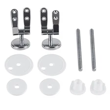 Replacement Toilet Seat Hinge Durable Chrome Hinge With Fittings Bathroom Hot...