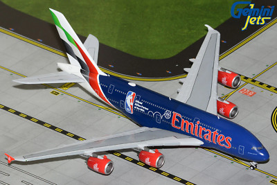 Gemini Jets Emirates Airbus A380 ''NBA'' A6-EOD Maßstab 1:400 GJUAE2271 Flugzeug