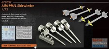EDU672037 1:72 Eduard Brassin AIM-9M AIM-9L Sidewinder Missile Set