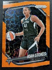 2025 Panini Prizm WNBA - Kiah Stokes #58 Orange Velocity Prizm