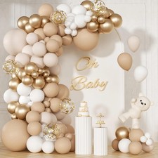 147pcs Neutral Balloon Garland Arch Kit, Different Sizes with Beige Cream Sand W