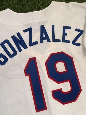 Juan Gonzalez Texas Rangers Russell Athletic Authentic Signed