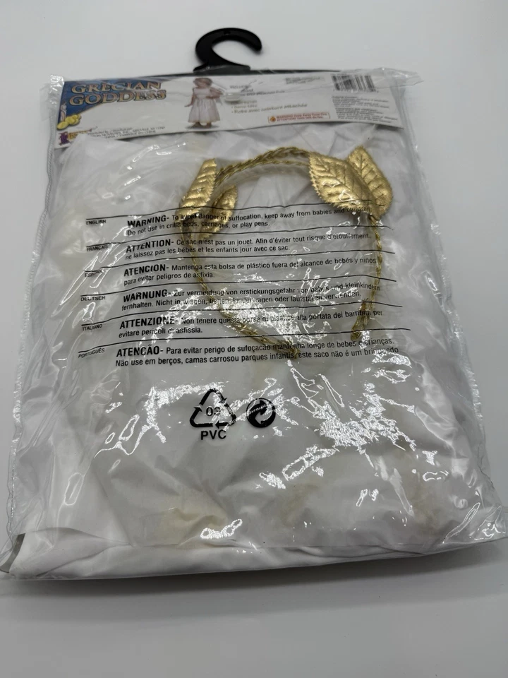 Diadema Disfraz Halloween Diosa Griega Foro con Toga y Cinturón Usado Una Vez Foto 4 de 4