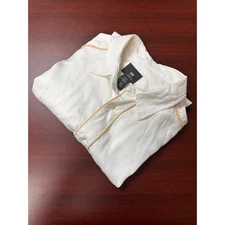 H&M Slim Fit Shirt White Button Down Shirt Women Medium Long Sleeve Tops Lyocell