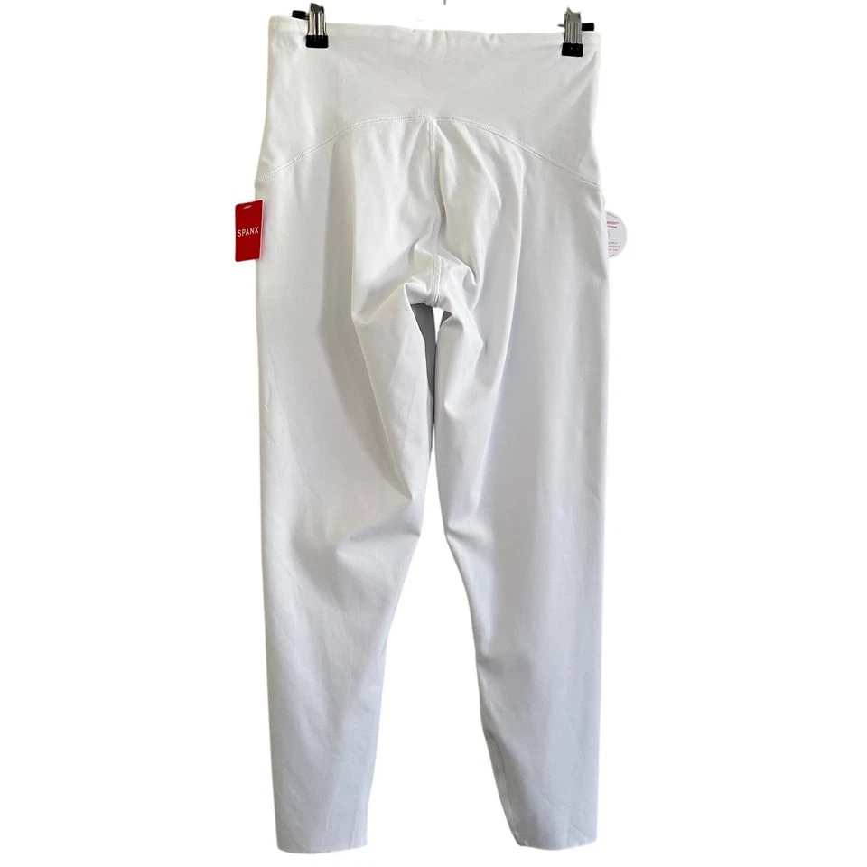 Leggings Spanx blancos tiro alto para mujer medianos nuevos con etiquetas blancos vivos máxima opacidad Foto 2 de 4