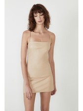BARDOT Womens Beige Adjustable Spaghetti Strap Mini Party Sheath Dress 10