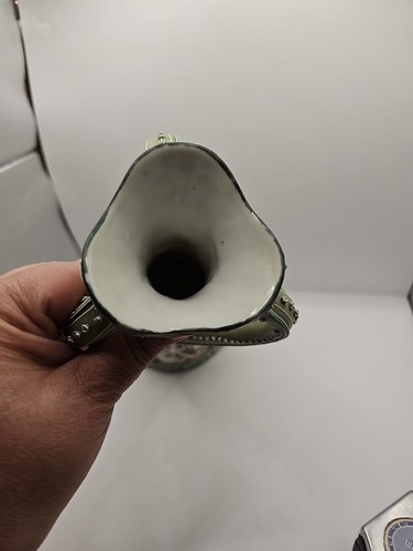 MORIAGE NIPPON PORZELLAN VASE mit gedrehten Griffen - Bild 4 von 16