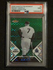 2006 Topps Finest Moments Mickey Mantle Green Xfractor 26/50 PSA 9 POP 3!!