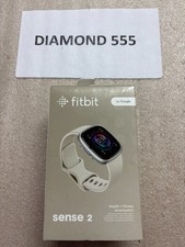 Fitbit Sense 2 Activity Tracker - Lunar White/Platinum Aluminum  1443