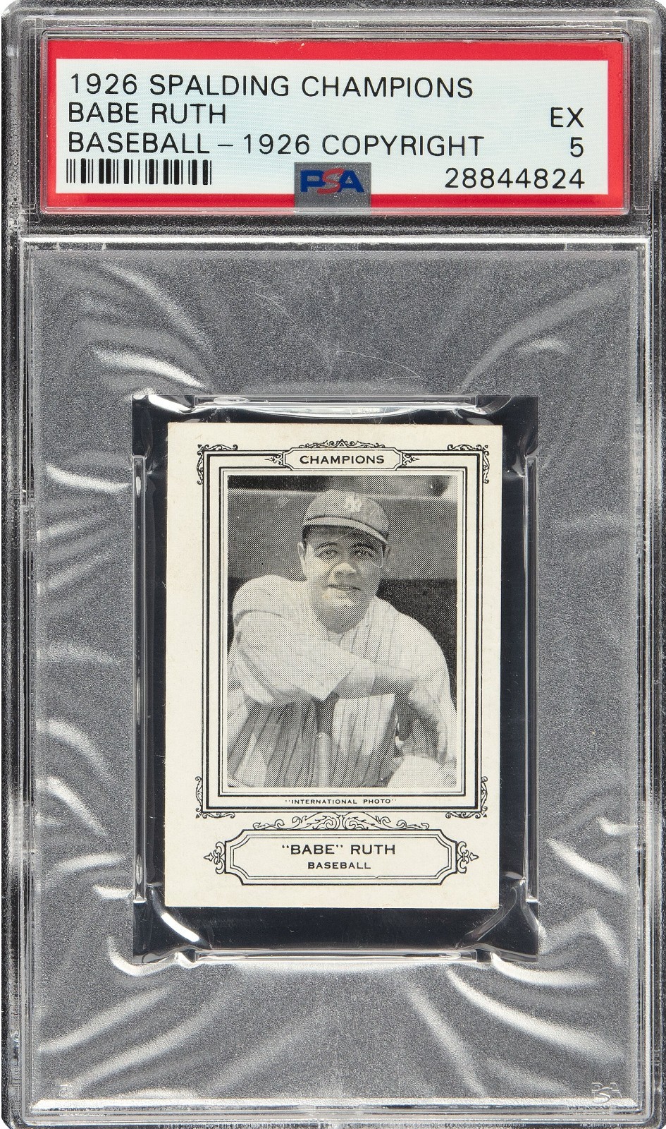 1926 Spalding Champions Babe Ruth 26 Copyright PSA 5 - pop 4 only 8 higher!