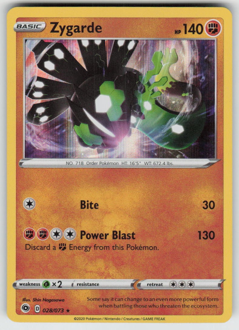 Holo Zygarde 028/073 Rare Champion's Path Near Mint