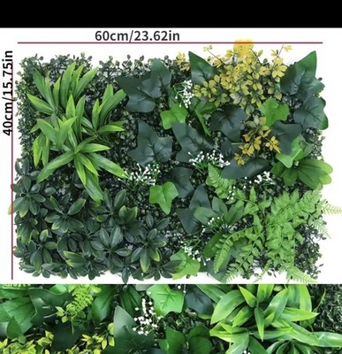 1 Panel 60x40cm Fake Plant Floral Canvas Plastic Rc Net (Foreign Shipping