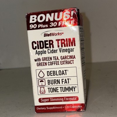 Cider Trim Apple Cider Vinegar 120 Capsules Each Exp 07/2027