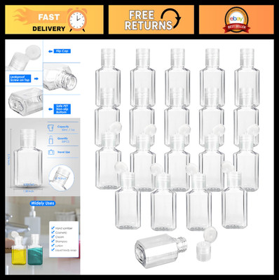 30 Pcs 1 oz Travel Bottles - Empty Refillable Hand Sanitizer Containers, Portabl