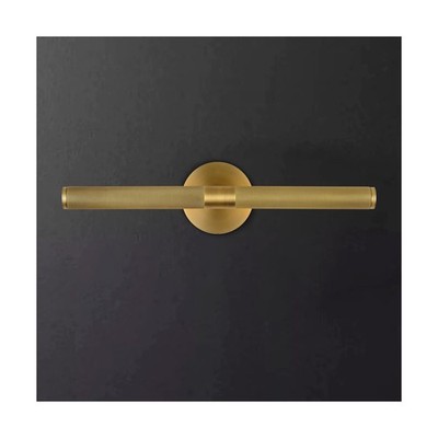 Hard-wired Knurled Picture Light, 19in Brass Picture Light for Wall, Dimmable...