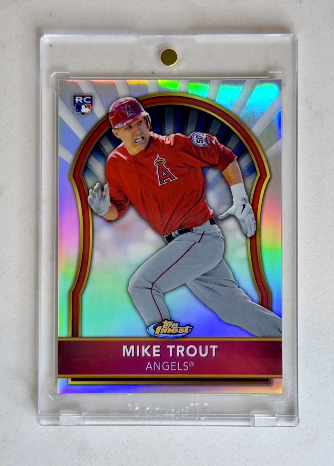 2011 Topps Finest - Mike Trout #94 Refractor /549 (RC) Rookie Card Angels