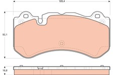 Bremsbelagsatz Scheibenbremse TRW GDB1710 f&uuml;r MERCEDES CLS SL C219 R129 R230 AMG
