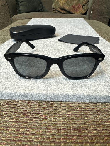 Ray-Ban WAYFARER Italy RB4340 601 50/22/150 GLOSSY BLACK Sunglass Frames ONLY - Bild 2 von 10