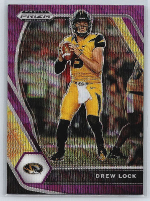 2021 Panini Prizm Draft Picks Drew Lock #30 Purple Wave