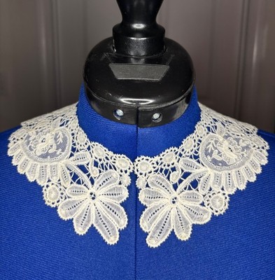 Antique Brussels Point De Gaze Lace Dress Collar Lace Trim