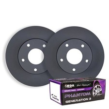 FRONT RDA DISC BRAKE ROTORS & CERAMIC PADS FOR ALFA ROMEO GIULIETTA 1.75T 2011-2