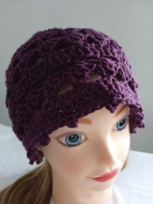 Mütze. Beanie. Boshi. Cap. Filigran. Baumwolle. Einheitsgröße XS/S