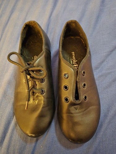 Revolution Dancewear Premium Jazz Tap Shoe Black - 2.5 AD CHILD Size