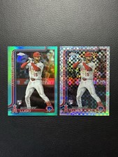 2025 Topps Chrome Update Matthew Lugo Teal Refractor /299 & X-Fractor (RC) 