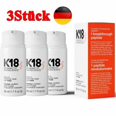 3-Pack 50ml- K18-Leave-In Molecular Repair Haarmaske WOW! | Hot-selling