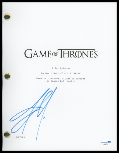 Jason Momoa "Game of Thrones" AUTOGRAPH Signed Full Pilot Episode Script ACOA