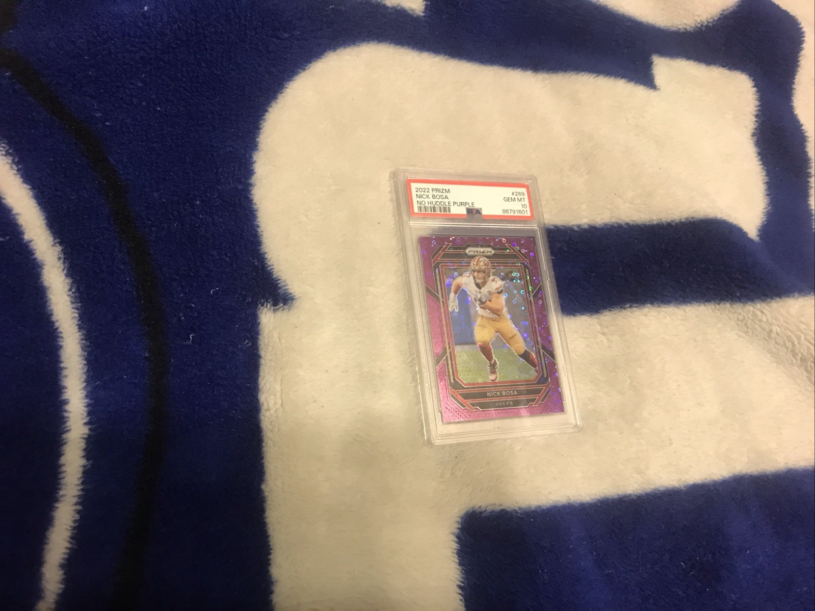 2022 Nick Bosa No Huddle Purple Prizm 07/35 Gem Mt 10