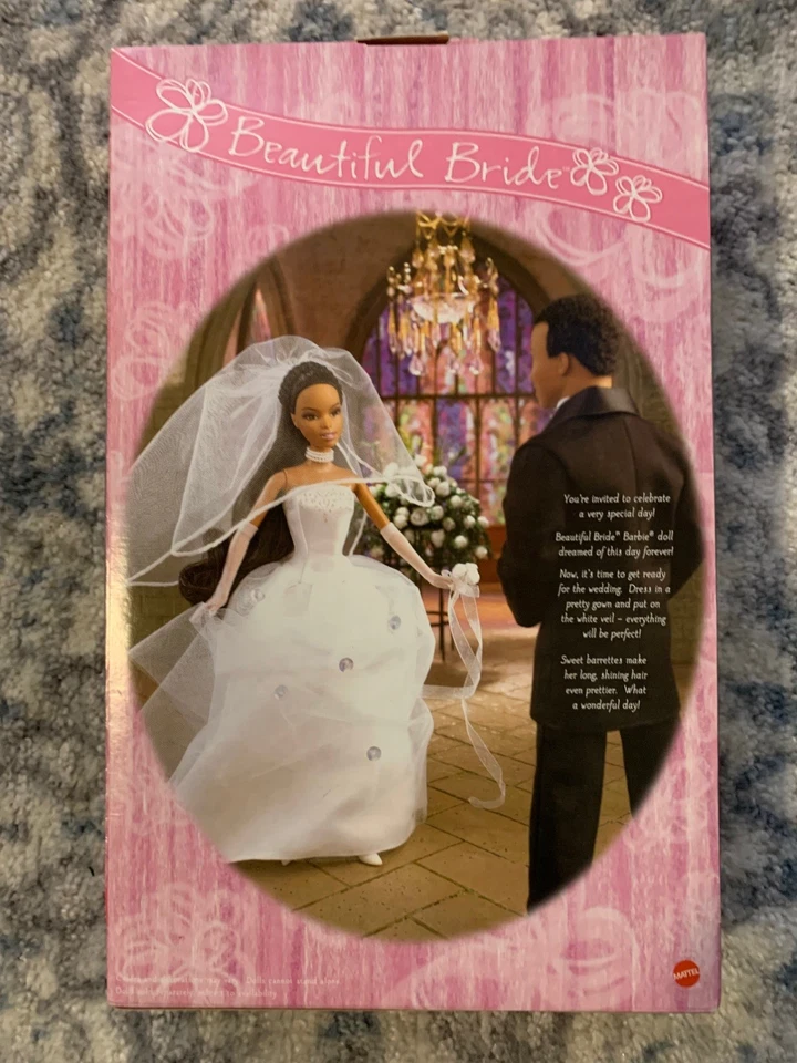 Rara muñeca Barbie hermosa novia 2004 - versión afroamericana G9072 NUEVA Foto 2 de 4