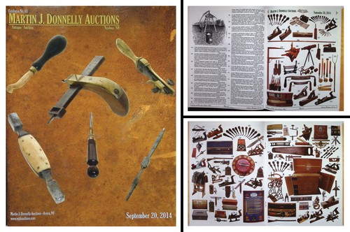 Full Color September, 2014 Antique Tool Auction Catalogue with Prices Realized