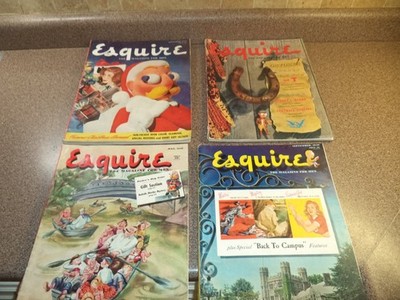 Esquire Magazine 4 LOT Dec. Oct. 1950 SEP. 49, JULY 1948 , Ray Bradbury, NO PINS