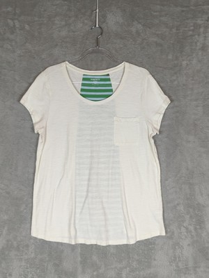 Toad & Co Womens Sz L Organic Cotton Tee Shirt Casual Short Sleeve Creamy White