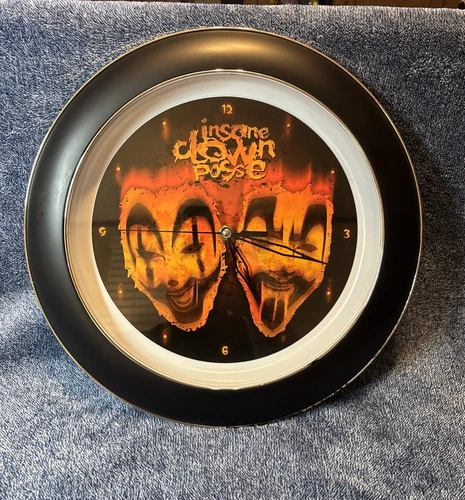 Vintage 90s Bioworld ICP Insane Clown Posse Collectors 13 1/2”Wall Clock Juggalo